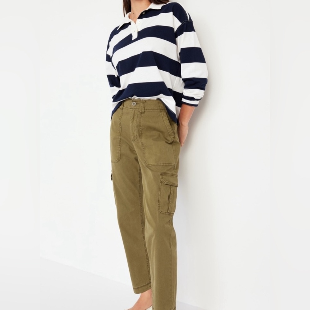 Old Green OG Chino Cargo Pants High Rise L Cotton - Picture 3 of 3